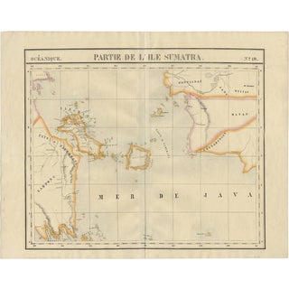 Antique Map of South Sumatra by P.M.G. Vandermaelen, 1827 For Sale