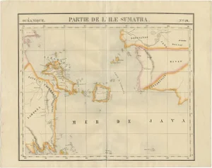 Antique Map of South Sumatra by P.M.G. Vandermaelen, 1827