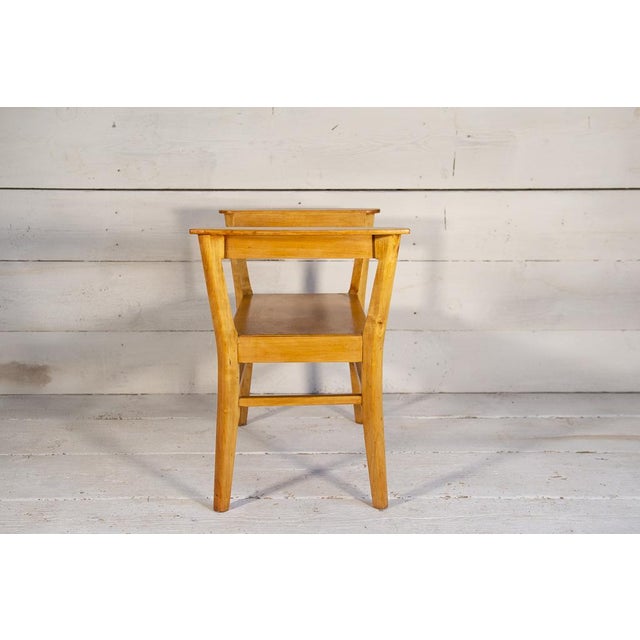 1960s Scandinavian-Style Maple Bench with Armrests, 1960s For Sale - Image 5 of 8