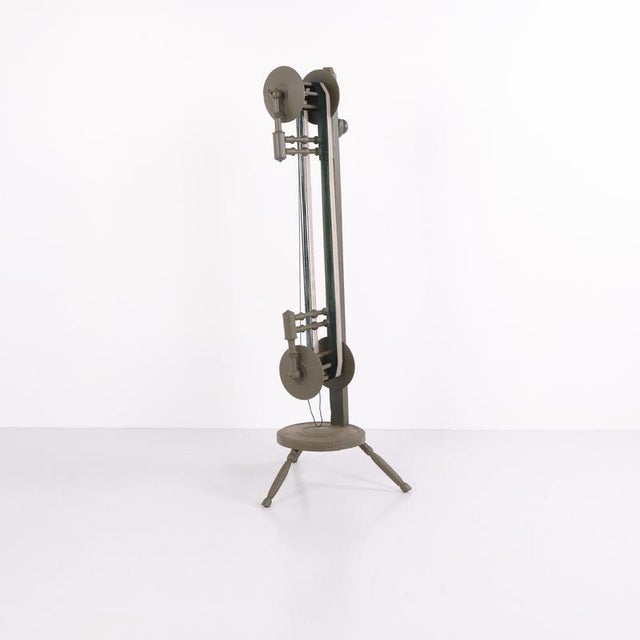 Antique Green Painted Spinning Wheel, 1900 For Sale - Image 3 of 9
