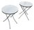 Aluminium Standing Tables, 1970s, Set of 2 For Sale