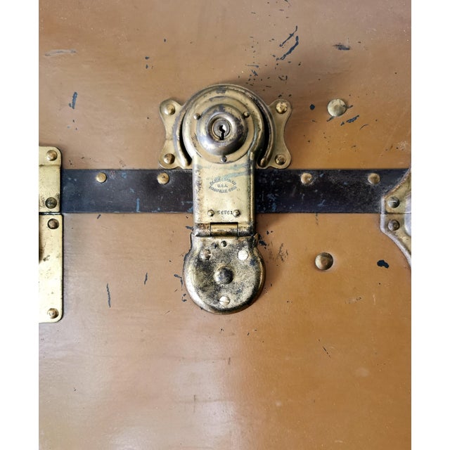 Large Antique Wardrobe/Steamer Trunk, USA, 1920s For Sale - Image 14 of 18
