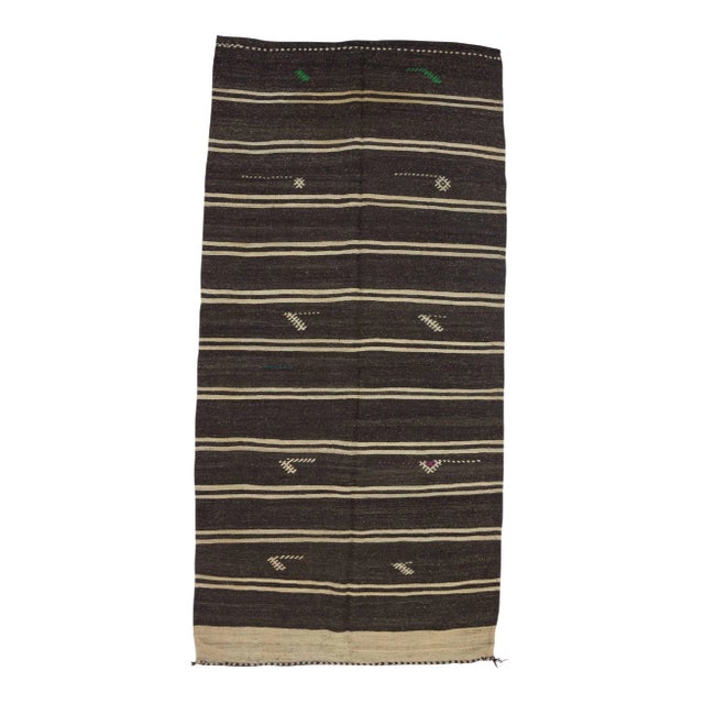 Vintage Turkish Kilim Rug - 5'6" x 11'5" For Sale