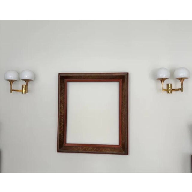 Wall Sconce in Gilded Metal and Opaline Glass, 1970 For Sale - Image 6 of 7