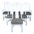 Set of 6 Ming Style White Dining Chairs For Sale