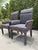Mastercraft Vintage Mastercraft Parsons Style Armchairs With Brass Sabots, a Pair For Sale - Image 4 of 16