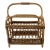 1970s Vintage Arched Rattan Magazine Rack Basket For Sale