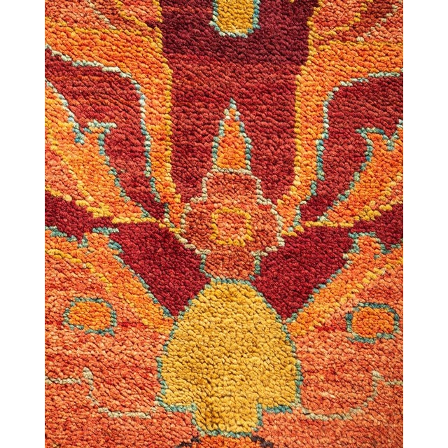 Traditional Eclectic, One-of-a-Kind Hand-Knotted Area Rug in Orange, 9' 3" x 12' 0" For Sale - Image 3 of 8