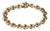 14k Bracelet Two Tone Gold Fancy Double Interlace Link 7.5" L For Sale