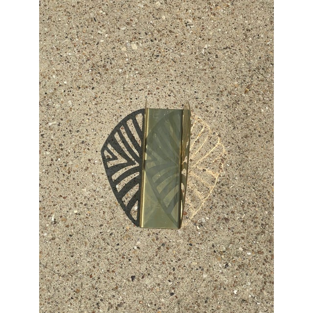 Contemporary Gold-Tone Geometric Napkin Holder For Sale - Image 4 of 6