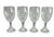Glass Late 20th Century Clear Crystal Marked Italy Water Goblets Glasses- Set of 4 For Sale - Image 7 of 7