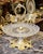 Italian Luxury Brass & Crystal Pedestal Serving Stand for Elegant Entertaining For Sale - Image 3 of 5