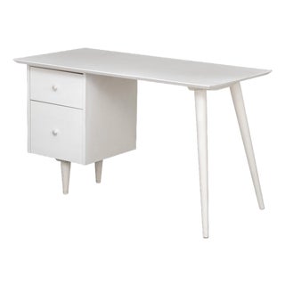 Paul McCobb Style White Painted Desk For Sale