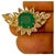 2020s 5.82 Ct Natural Colombian Cushion Cut Emerald & 3 Ct RoseCut Diamond Ring 18 Kt For Sale - Image 5 of 8