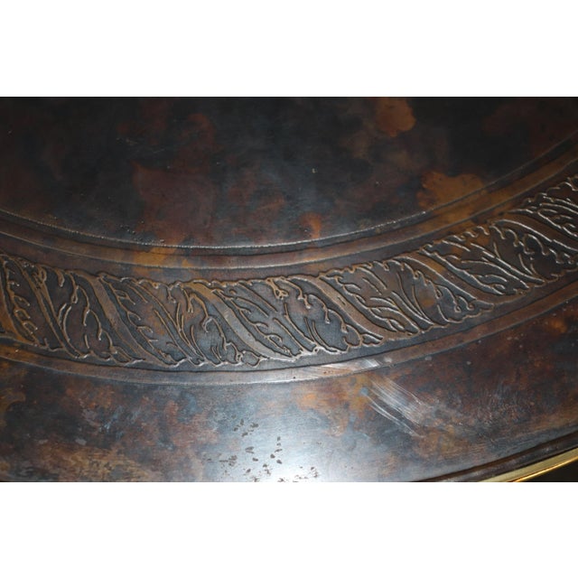 Pair of Solid Brass or Bronze Patinated Gueridons by Century Furniture Company For Sale - Image 9 of 10