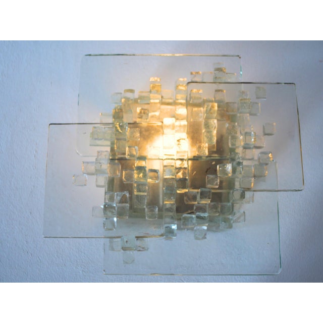 Pavo Sconce in Clear Murano Glass by Albano Poli for Poliarte, Italy, 1970s For Sale - Image 14 of 14