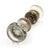Vintage Art Deco Glass Brushed Nickel Passage Door Knob Set For Sale - Image 4 of 6