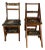 Pair of Hand-Painted Convertible Library Step Ladder Chairs With Dog Motif For Sale