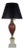 Italian Mid-Century Murano Glass Table Lamp With Gold Inclusions and Marble Base For Sale