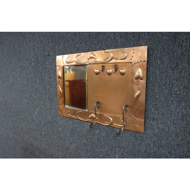 Arts & Crafts 1920s Arts & Crafts Copper Mirror For Sale - Image 3 of 7