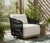 Alpine Teak Wood Outdoor Arm Chair With Black Rope Design For Sale - Image 9 of 10