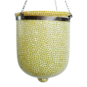 Yellow Mosaic Bucket Pendant Light, Large