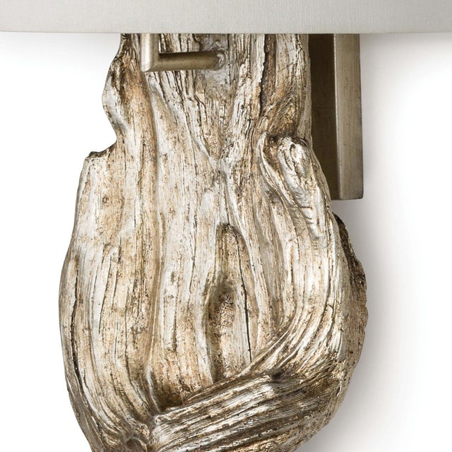 Not Yet Made - Made To Order Regina Andrew Driftwood Sconce in Ambered Silver Leaf For Sale - Image 5 of 7