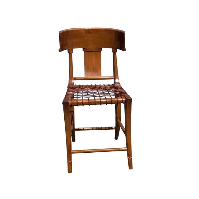 Mid-Century Modern Mid Century Modern Klismos Counter Stools Set of 4 For Sale - Image 3 of 4