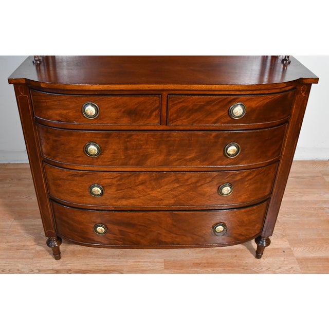 1920s Antique Sohan Ny English Sheraton Solid Mahogany Server / Buffet For Sale - Image 6 of 18