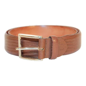 Men's Canali Brown Leather Belt Textured Italy 48/85