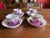 1805 Rare Antique Set of Four Pink Lustre and Bat Printed Pearlware Handled Cups and Saucers, Attributed to Thomas Wolfe - Set of 8 For Sale - Image 17 of 17