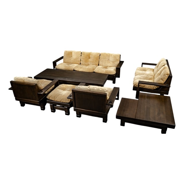 Geometric Living Room Model St. Moritz by Klaus Rausch Furniture Co. for Architects and Designers, 1960s, Set of 7 For Sale