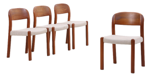Mid-Century Danish Teak Chairs from EMC Møbler, 1960s, Set of 4