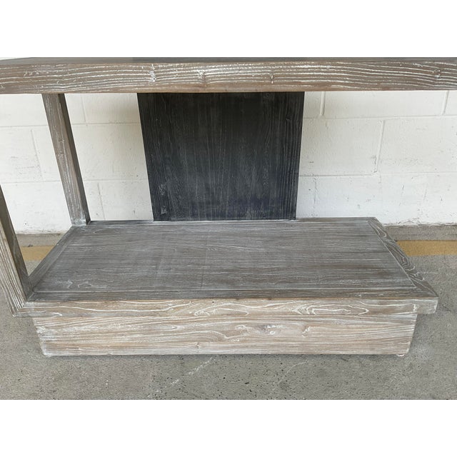 Modern Light Gray Wood Nicasia Etagere For Sale In Atlanta - Image 6 of 6