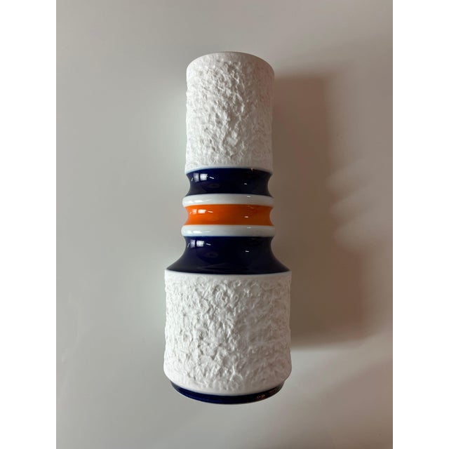 Vase in Blue and Orange from Royal Porcelain Bavaria KPM For Sale - Image 5 of 11