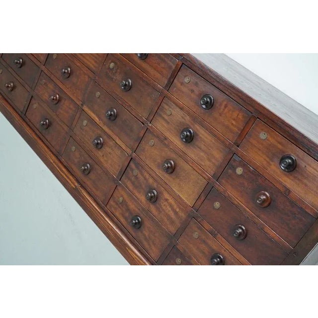 Large Antique Hardwood Apothecary Cabinet, 1900 For Sale - Image 4 of 18