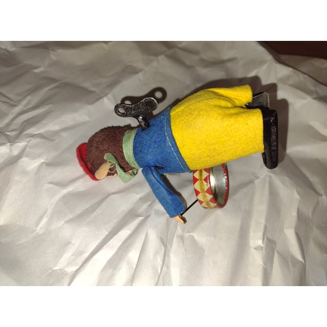 Metal 1920s Vintage Schuco Wind Up Drummer Monkey Toy Germany -- With Key. For Sale - Image 7 of 13