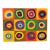 Art Darts -an Original Acrylic Painting of Abstract Circles & Squares 24x18 Stretched Canvas Signed For Sale