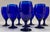 Mid-Century Modern Large Vintage Cobalt Blue Goblets - Set 8 For Sale - Image 3 of 7