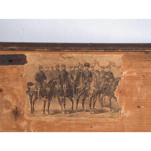 Painted Bridal Trunk, 1891 For Sale - Image 6 of 14