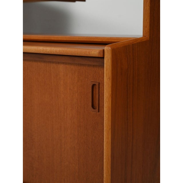 Wood Scandinavian Teak Bookcase with Suspended Drawers, 1950s For Sale - Image 7 of 10