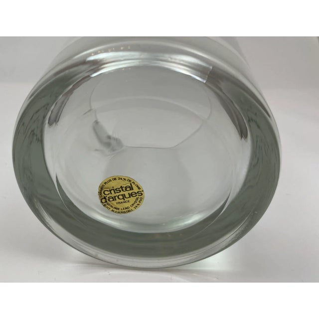 Vintage Glass Crystal Ice Bucket by Cristal d'Arques France For Sale In Palm Springs - Image 6 of 9