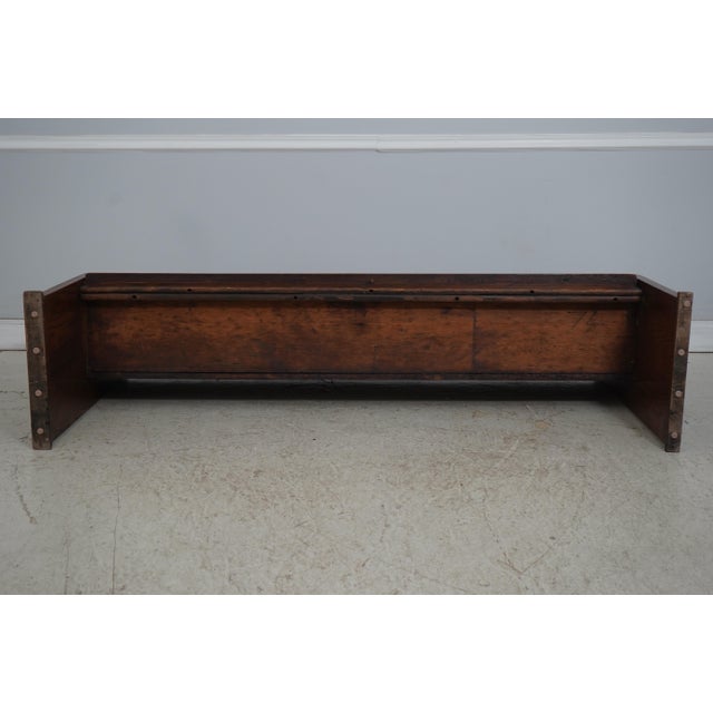 Antique Approx. 6 Ft Solid Oak Church Pew For Sale - Image 17 of 18