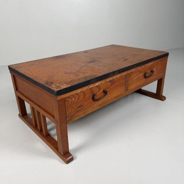 Small Low Japanese Chabudai Writing Table, 1930s For Sale - Image 10 of 11