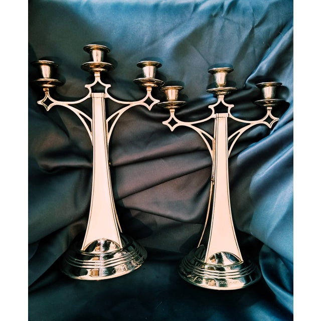 Antique Art Nouveau Candleholders, 1890s, Set of 2 For Sale - Image 18 of 18