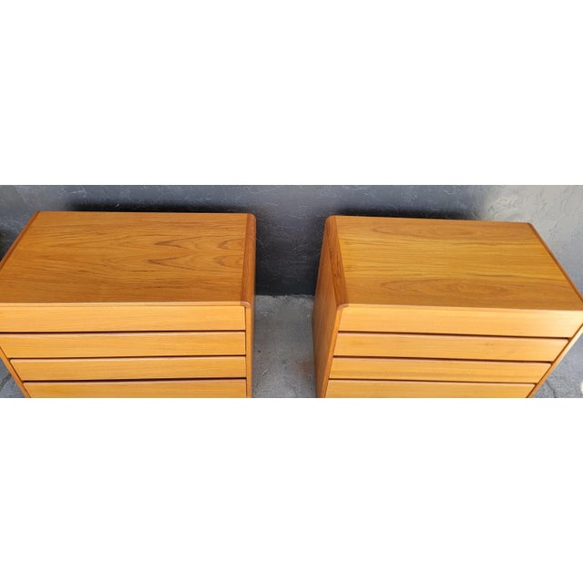 Mid-Century Modern Danish Modern Teak Dressers - A Pair For Sale - Image 3 of 16