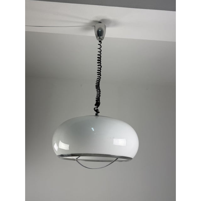 Metal Large Drop-Down Pendant Lamp from Stilux-Milano, 1970s For Sale - Image 7 of 12