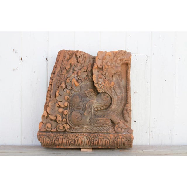 19th Century Carved Thai Dragon Temple Carving For Sale - Image 12 of 12