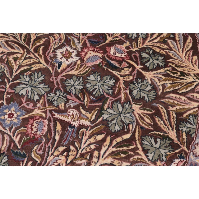 Shabby Chic 1990's Pak-Persian Brown/Green Wool Round Rug- 7'11'' X 8'0'' For Sale In New York - Image 6 of 9