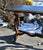 Walnut Jacobean Style Console Sofa Table Vintage 1950s Trestle Base 60 For Sale - Image 12 of 13
